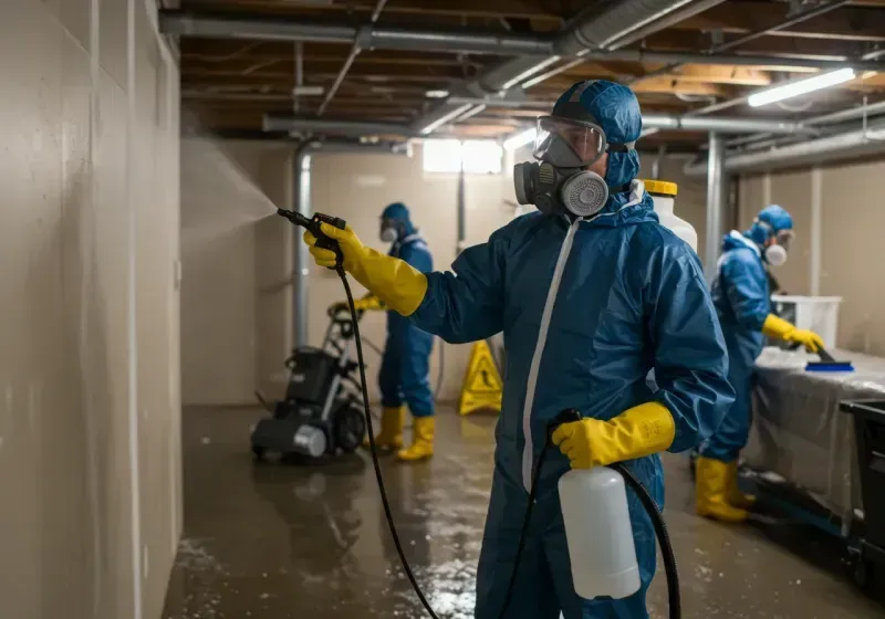 Basement Sanitization and Antimicrobial Treatment process in Claude, TX